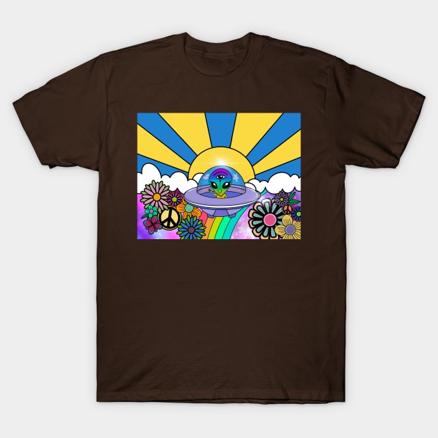 Kawaii flower power alien T-Shirt by RobotUnicorn333